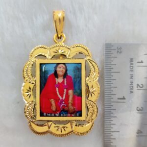 916 Gold Fancy Gent's Sonal Maa Photo Mina Pendant