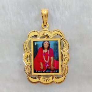 916 Gold Fancy Gent's Sonal Maa Photo Mina Pendant