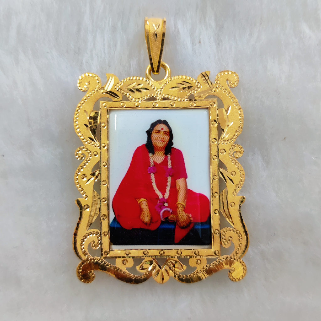 916 Gold Fancy Gent's Sonal Maa Photo Mina Pendant