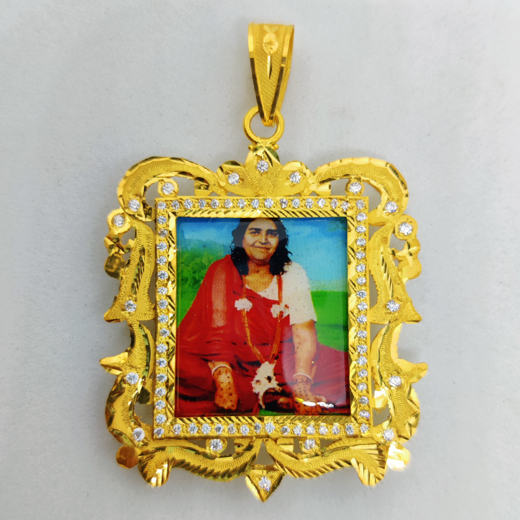 916 Gold Fancy Gent's Sonal Maa Photo Mina Pendant