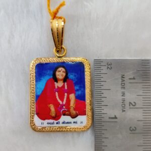 916 Gold Fancy Gent's Sonal Maa Photo Mina Pendant