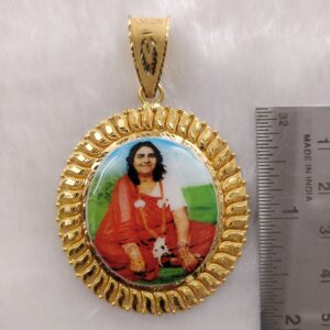 916 Gold Fancy Gent's Sonal Maa Photo Mina Pendant