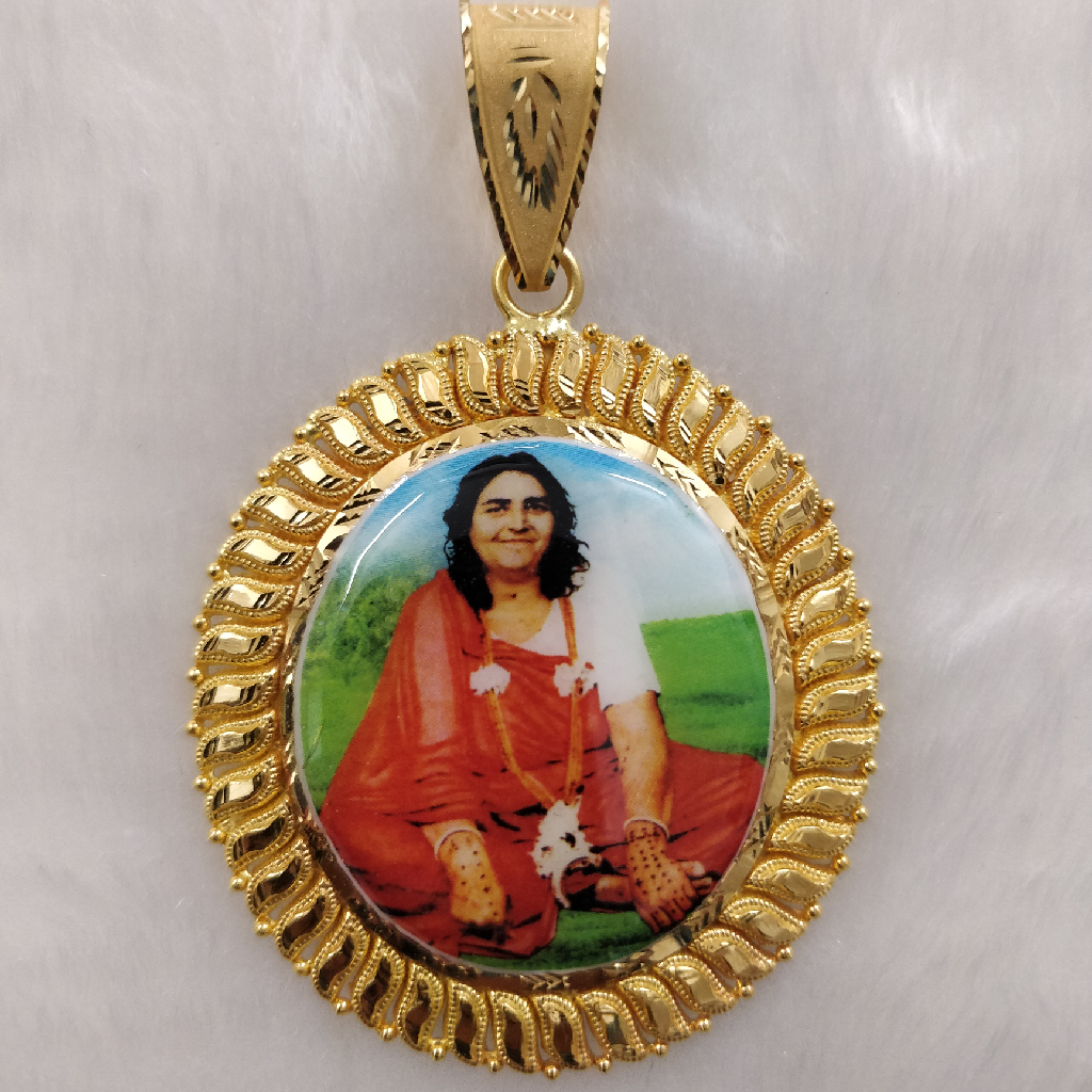 916 Gold Fancy Gent's Sonal Maa Photo Mina Pendant