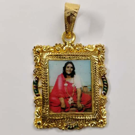 916 Gold Fancy Gent's Sonal Maa Photo Mina Pendant - Image 2
