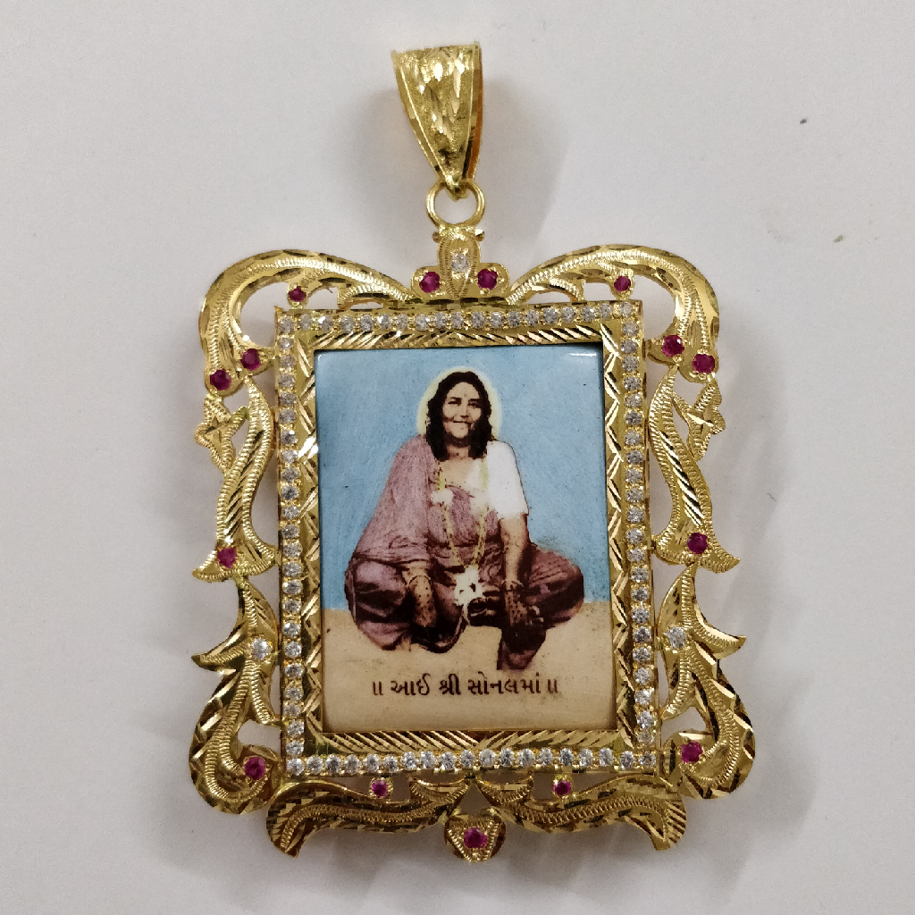 916 Gold Fancy Gent's Photo Mina Sonal Maa Pendants