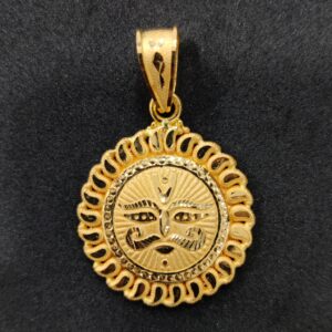 916 Gold Fancy Gent's Surya Pendant