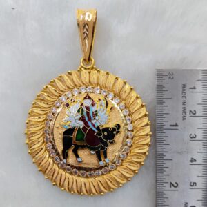 916 Gold Fancy Gent's Visat Maa Pendant