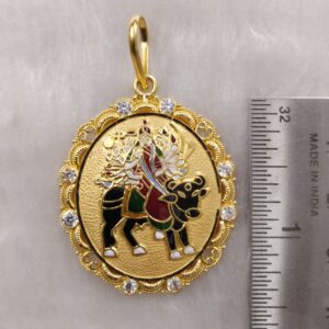 916 Gold Fancy Gent's Visat Maa Minakari Pendant