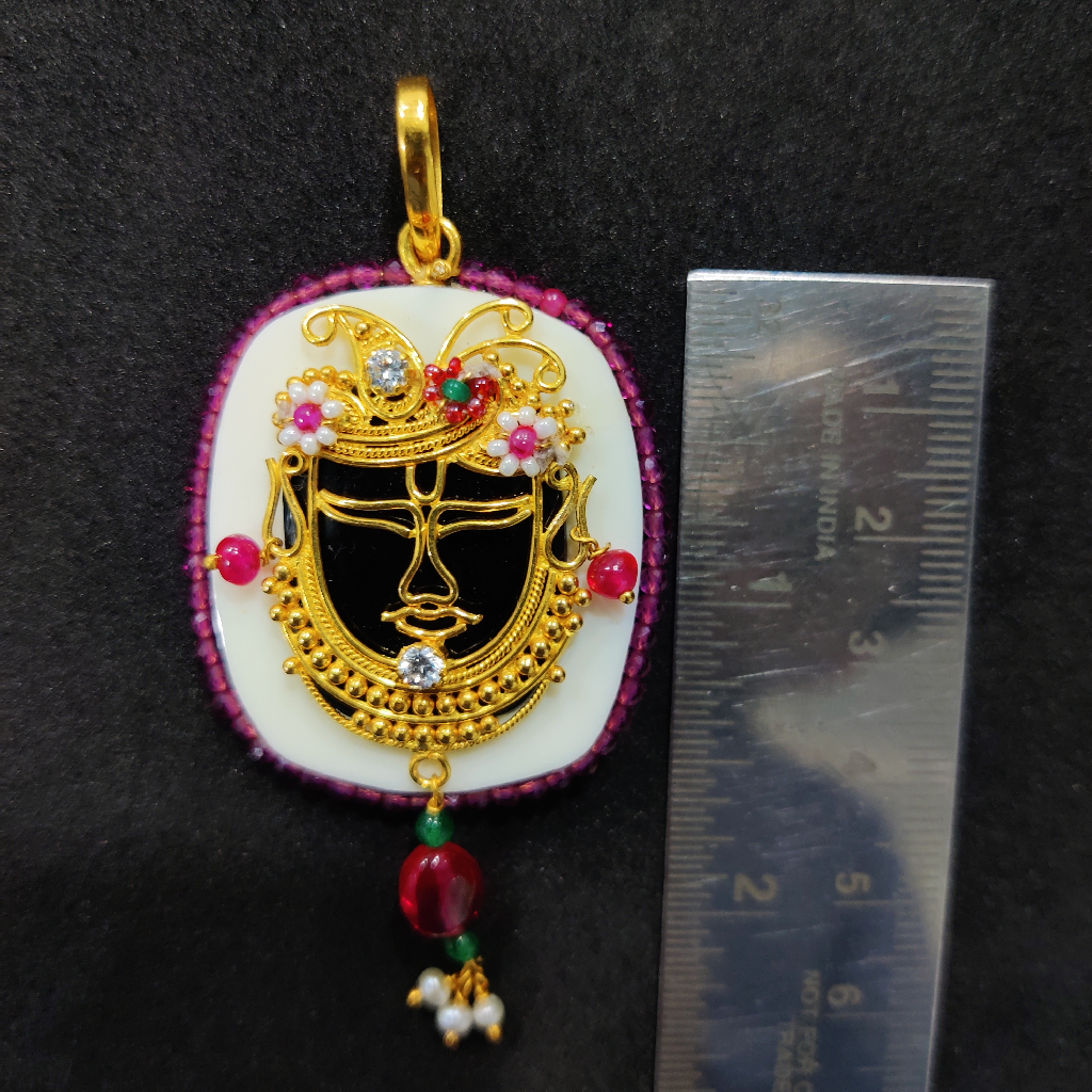 916 Gold Fancy Shreenathji Pendant - Image 2