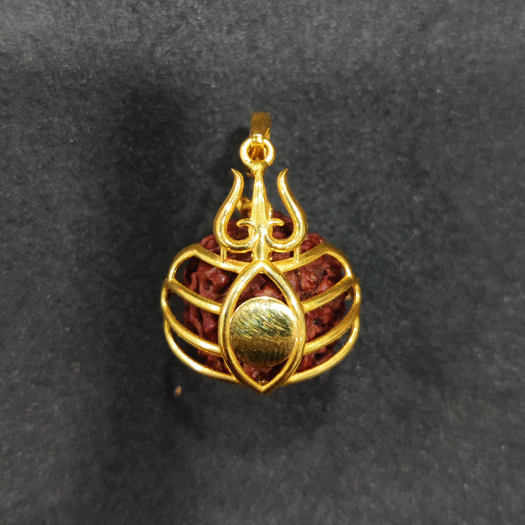 916 Gold Fancy Gent's Rudraksh Pendant