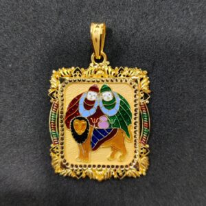 916 Gold Fancy Gent's Chamunda Maa Minakari Pendant
