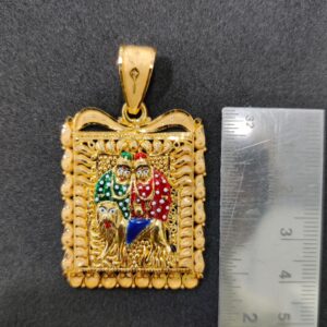 916 gold chamunda maa pendant
