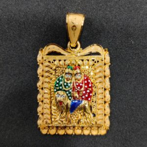 916 gold chamunda maa pendant