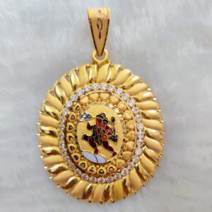 916 gold hanumanji minakari pendant