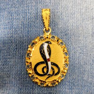 916 Gold Fancy Gent's Goga Maharaj Minakari Pendant