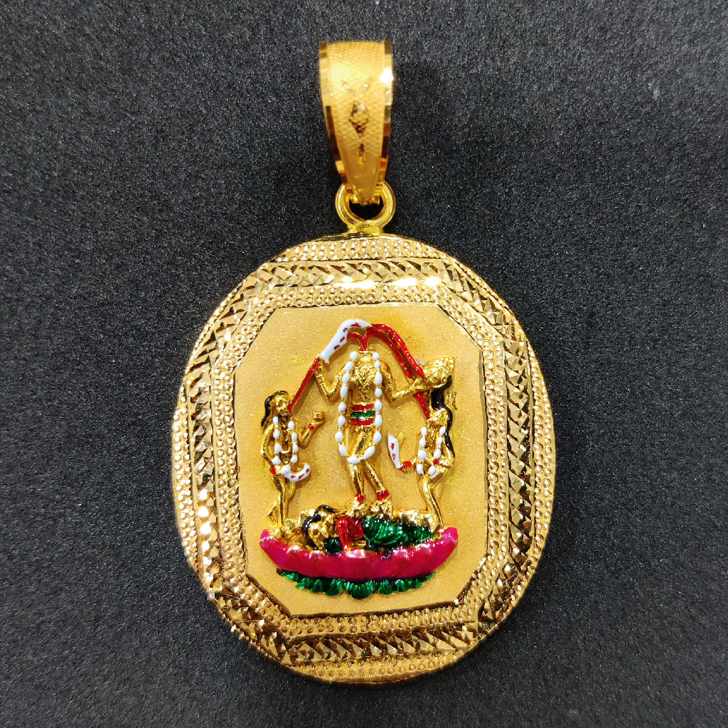 916 Gold Fancy Gent's Fulljogani Maa Pendant