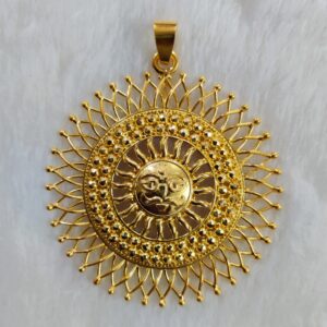916 Gold Fancy Gent's Surya Pendant