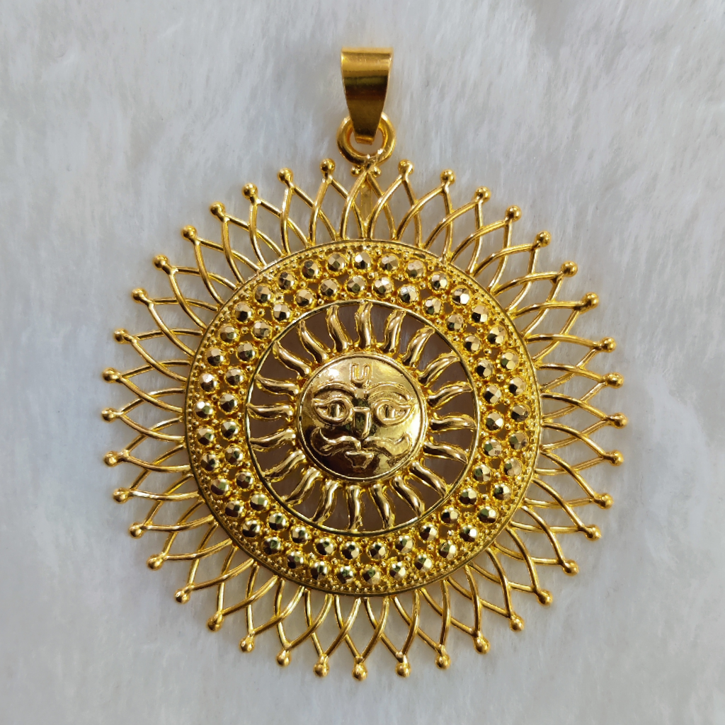 916 Gold Fancy Gent's Surya Pendant