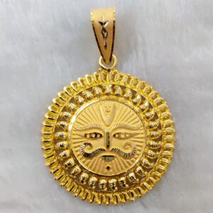 916 Gold Fancy Gent's Surya Pendant