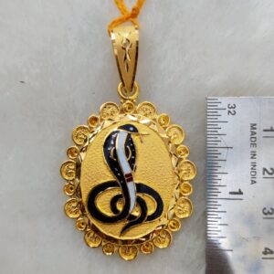 916 Gold Fancy Gent's Goga Maharaj Minakari Pendant