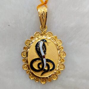 916 Gold Fancy Gent's Goga Maharaj Minakari Pendant