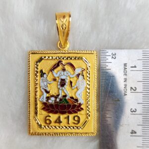 916 Gold Fancy Gent's Fulljogani Maa Minakari Pendant