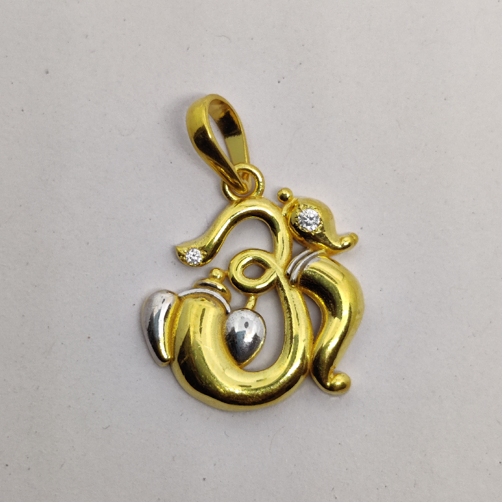 916 Gold Fancy Gent's Ganapati Pendant