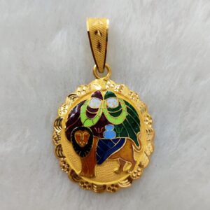 916 Gold Fancy Gent's Chamunda Maa Minakari Pendant