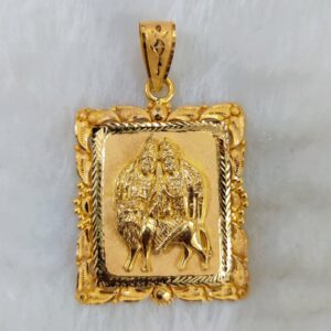 916 Gold Fancy Gent's Chamunda Maa Pendant