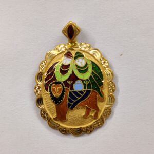 916 Gold Fancy Gent's Chamunda Maa Minakari Pendant