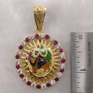916 Gold Fancy Gent's Chamunda Maa Minakari Pendant
