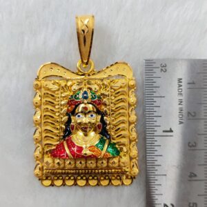 916 Gold Fancy Gent's Chehar Maa Hand Made Pendant