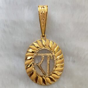 916 Gold Fancy Gent's Ra Pendant
