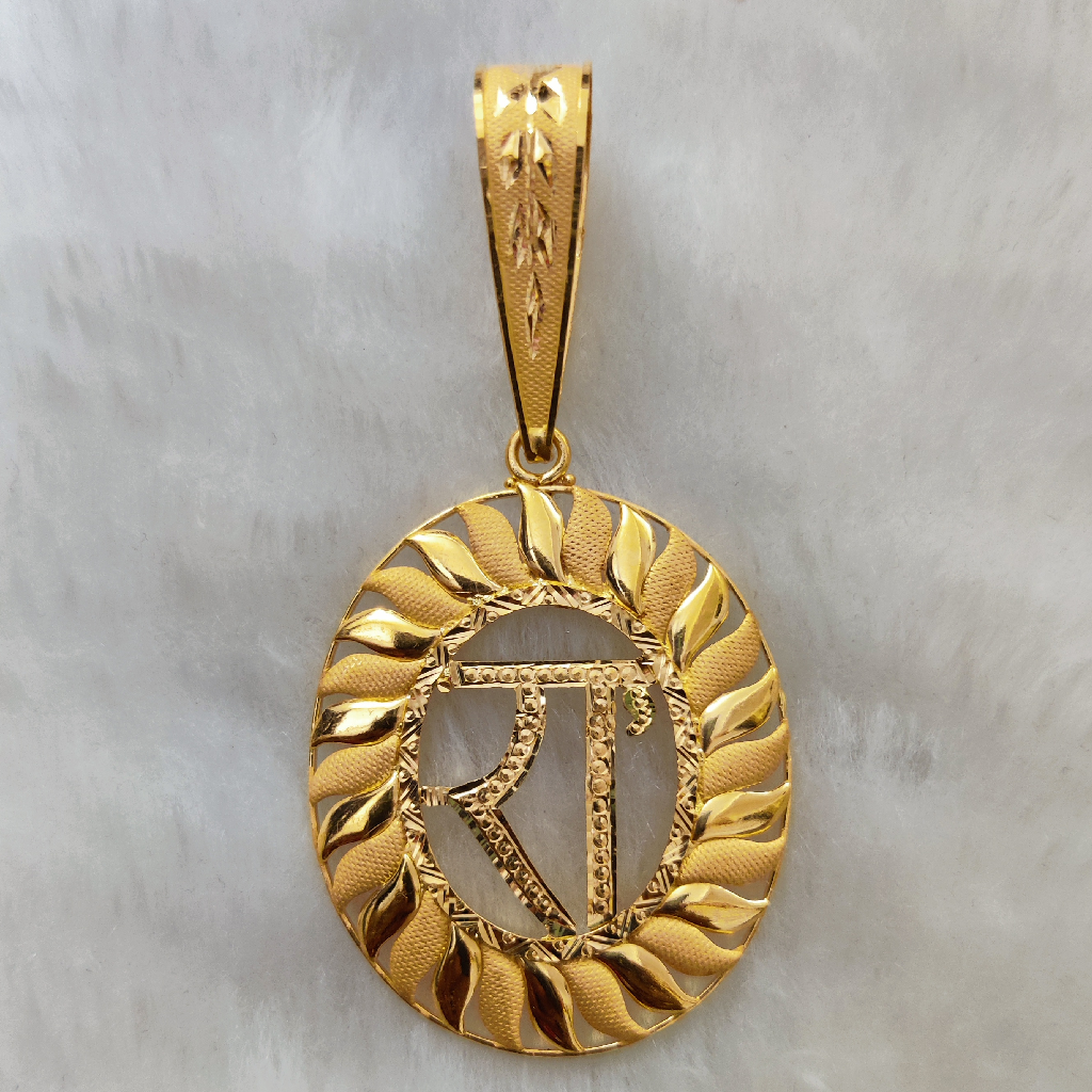 916 Gold Fancy Gent's Ra Pendant