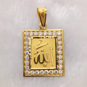 916 Gold Fancy Gent's Allah Named Pendant