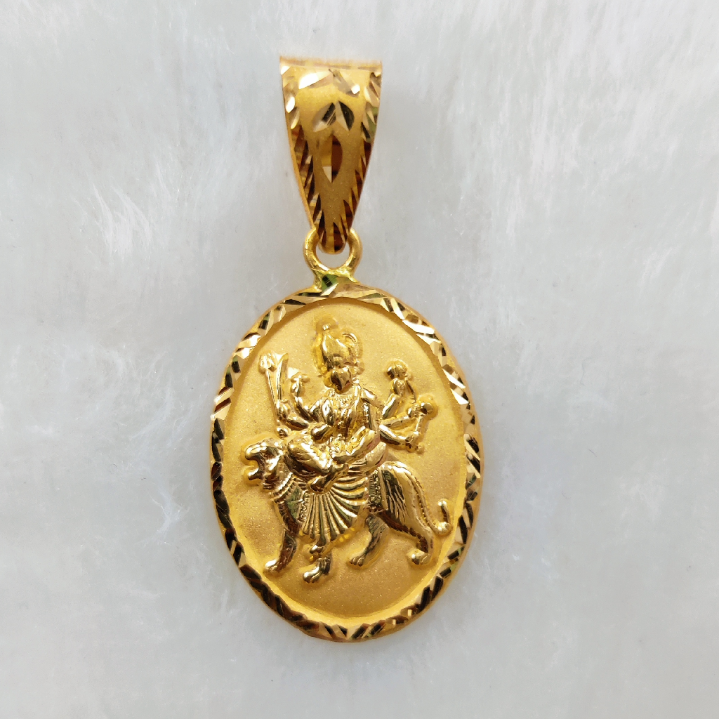 916 Gold Fancy Gent's Ambaji Maa Pendant