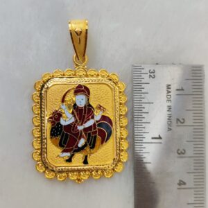 916 Gold Fancy Gent's Bahuchar Maa Minakari Pendant