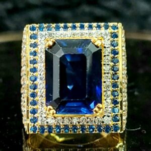 916 Gold Fancy Gent's Singal Stone Ring