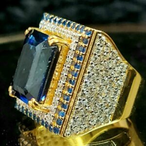 916 Gold Fancy Gent's Singal Stone Ring