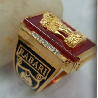 916 Gold Fancy Gent's Ring - Image 3