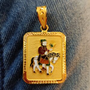 916 Gold Fancy Gent's Ramdev Pir Minakari Pendant