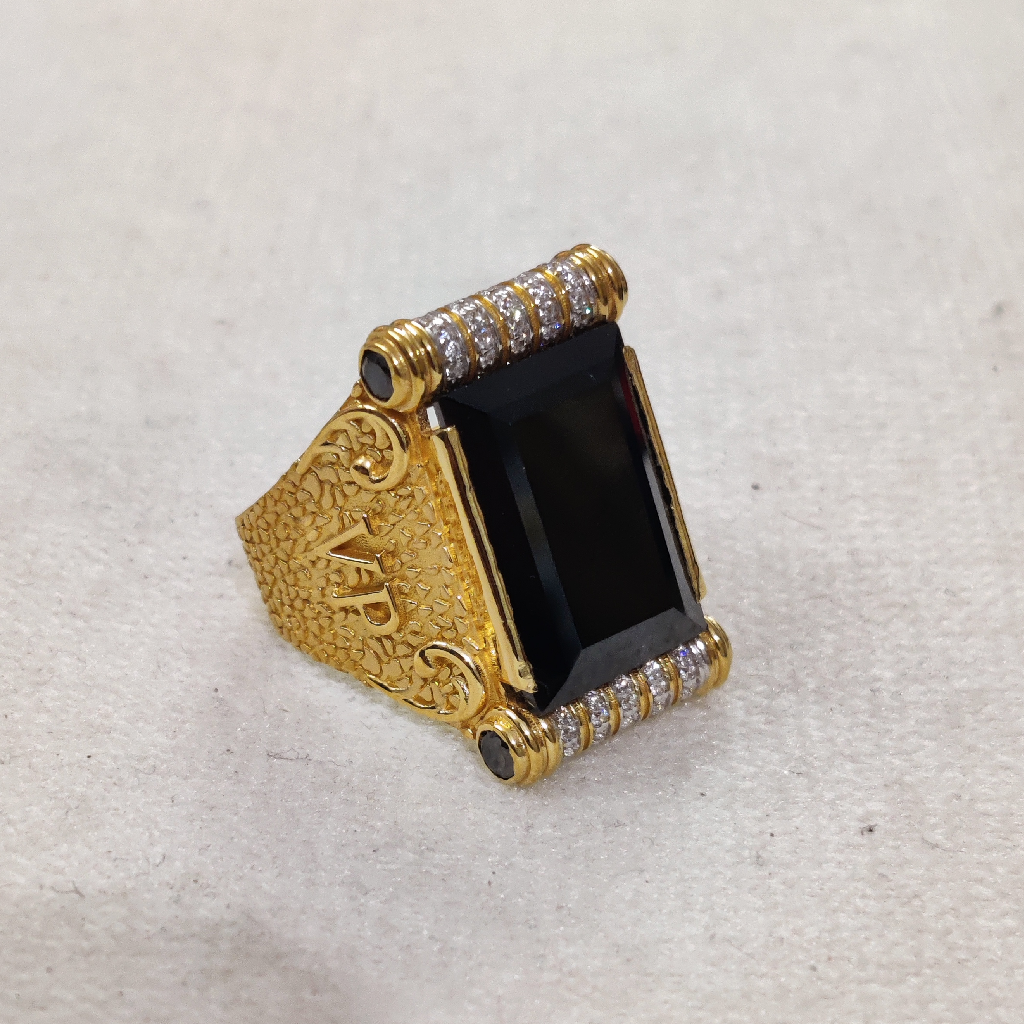 916 Gold Fancy Gent's Ring - Image 2