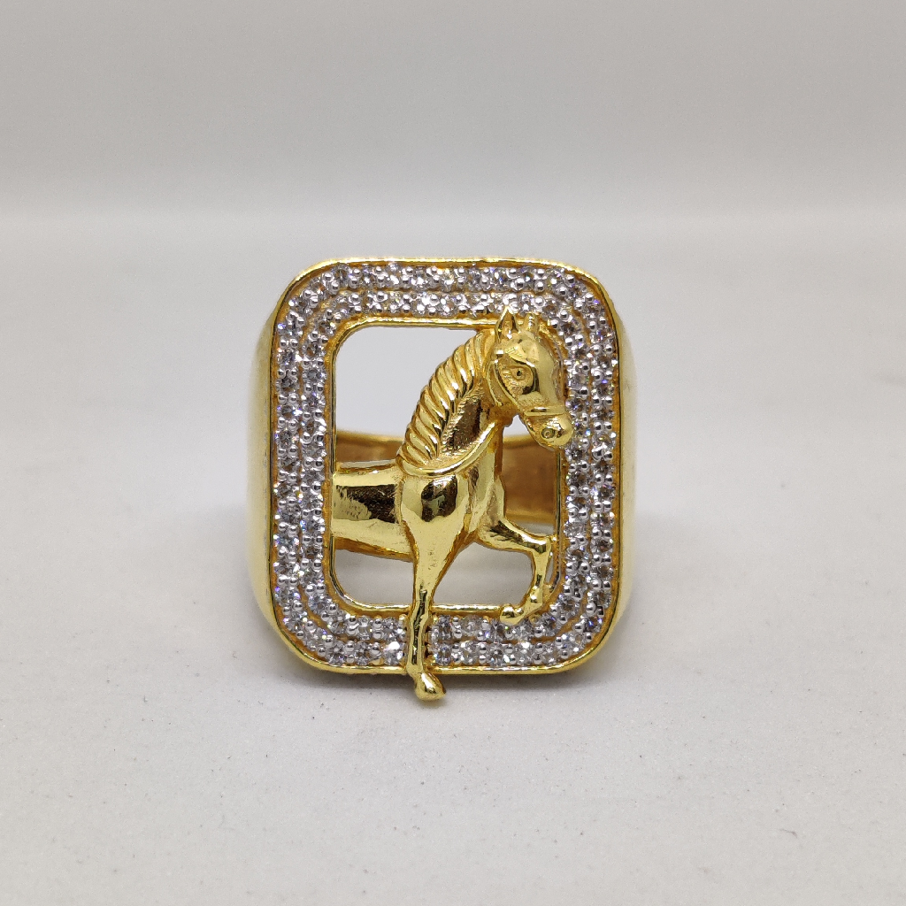 916 Gold Fancy Gent's Ring - Image 2