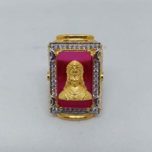916 Gold Fancy Gent's Chehar Maa Ring