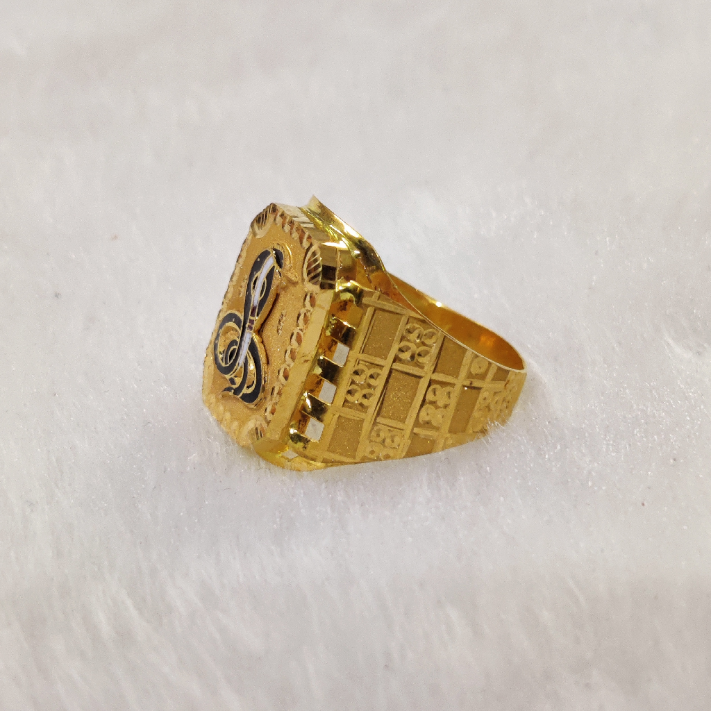 916 Gold Fancy Gent's Goga Maharaj Ring - Image 3