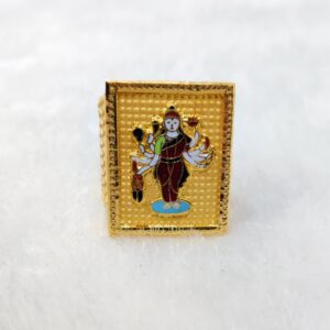 916 Gold Fancy Gent's Sadhi Maa Minakari Ring