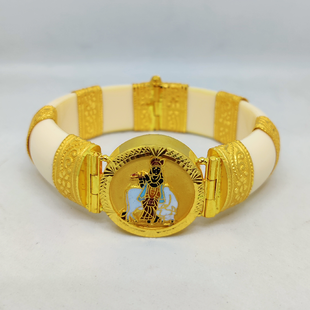 916 Gold Fancy Gent's Kada