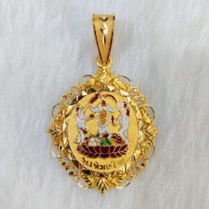 916 Gold Fancy Gent's Fulljogani Maa Minakari Pendant