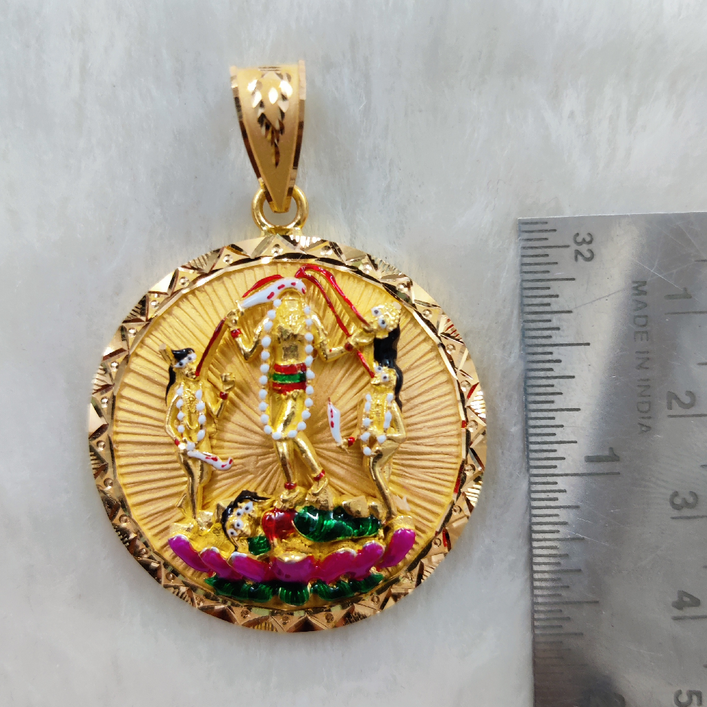 22k gold fancy gent's fulajogani maa pendant - Image 2