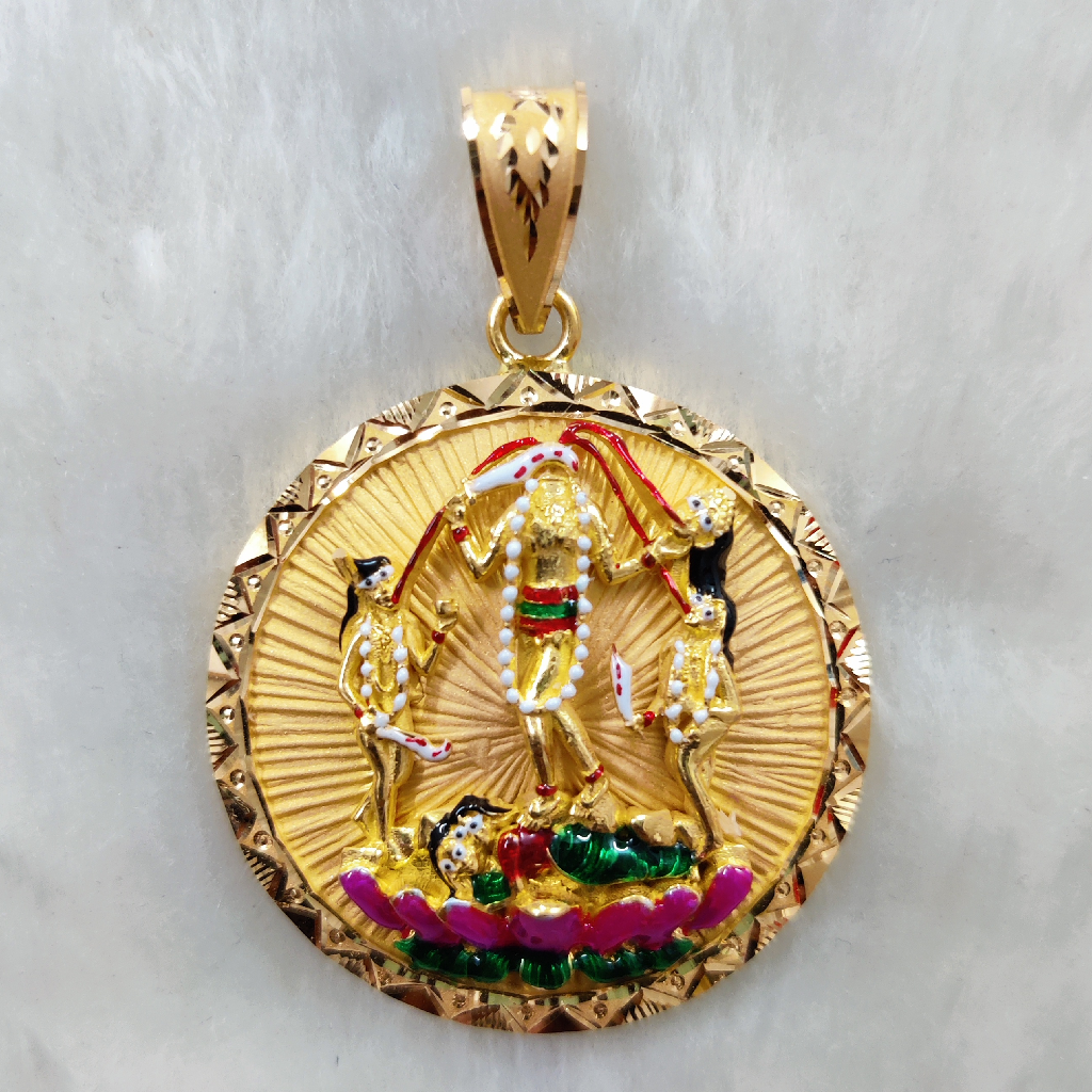 22k gold fancy gent's fulajogani maa pendant